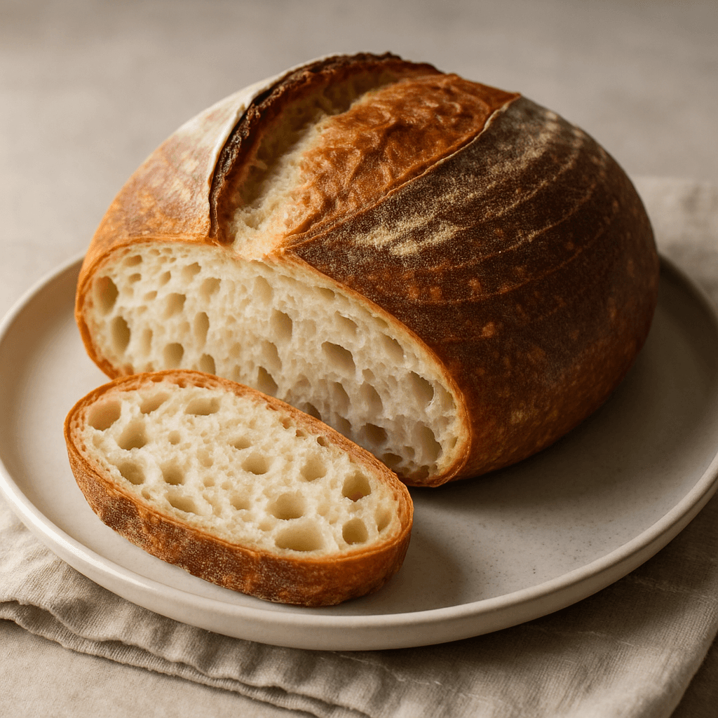 Homemade Sourdough Bread finished dish