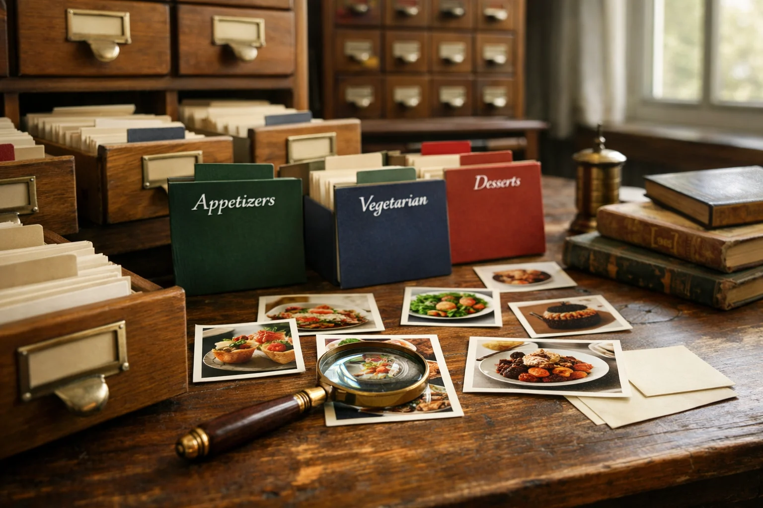 A recipe discovery workspace with browse categories before search.